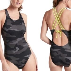 Athleta Freestyle Camo One Piece Swimsuit, Size 36 Camo Print